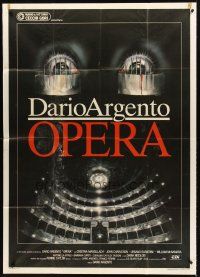 5c311 OPERA Italian 1p '87 written and directed by Dario Argento, cool creepy Casaro artwork!