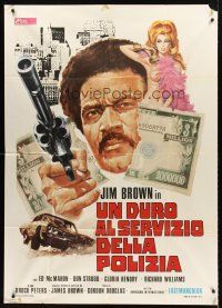 5c331 SLAUGHTER'S BIG RIPOFF Italian 1p '74 the mob put the finger on BAD Jim Brown!