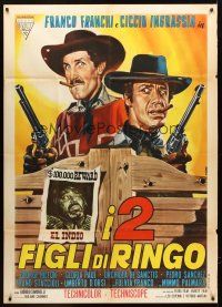 5c350 TWO SONS OF RINGO Italian 1p '67 wacky spaghetti western artwork by Renato Casaro!
