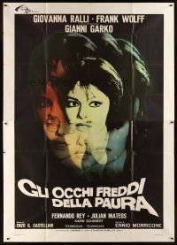 5c078 COLD EYES OF FEAR Italian 2p '71 psychedelic image of sexy Giovanna Ralli!