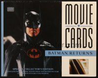 5d148 BATMAN RETURNS 8 commercial collector movie cards '92 Keaton, Danny DeVito, Pfeiffer!