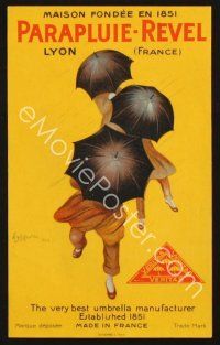 5d242 PARAPLUIE-REVEL French umbrella ad '22 cool Leonetto Cappiello art!