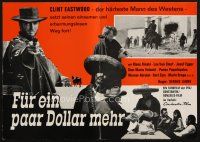 5d348 FOR A FEW DOLLARS MORE German pressbook '66 Sergio Leone, different images of Clint Eastwood