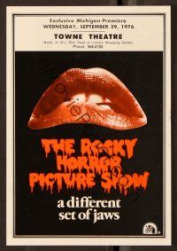 5d040 ROCKY HORROR PICTURE SHOW herald '75 classic close up lips image, a different set of jaws!