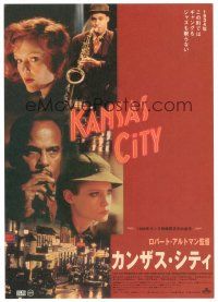 5d506 KANSAS CITY Japanese 7.25x10.25 '96 Altman, cool images of sexy Jennifer Jason Leigh & cast!