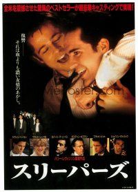 5d584 SLEEPERS Japanese 7.25x10.25 '97 Kevin Bacon, Robert DeNiro, Brad Pitt!