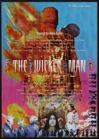 5d632 WICKER MAN Japanese 7.25x10.25 '95 Christopher Lee, Britt Ekland, cult horror classic!