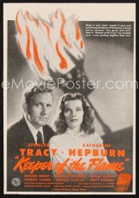 5d212 KEEPER OF THE FLAME magazine ad '42 Tracy doesn't know if Katharine Hepburn is a murderess!
