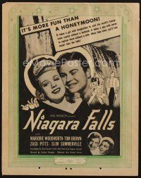 5d183 NIAGARA FALLS special 11x14 '41 sexy Marjorie Woodworth & Tom Brown!