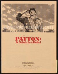 5d193 PATTON study guide '70 General George C. Scott military World War II classic!