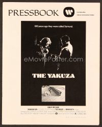 5d252 YAKUZA pressbook '75 Robert Mitchum, Paul Schrader, directed by Sydney Pollack!