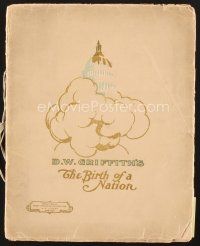 5d063 BIRTH OF A NATION program '15 D.W. Griffith classic post-Civil War tale of the Ku Klux Klan!
