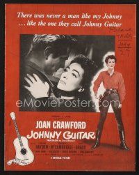5d083 JOHNNY GUITAR program '54 Joan Crawford, Sterling Hayden, Nicholas Ray!