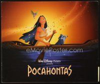 5d091 POCAHONTAS program book '95 Walt Disney, Native American Indians, great cartoon image in canoe
