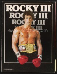 5d096 ROCKY III program '82 boxer & director Sylvester Stallone w/gloves & belt, Mr. T!