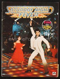 5d099 SATURDAY NIGHT FEVER program '77 images of disco dancer John Travolta & Karen Lynn Gorney!