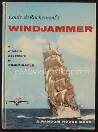5d121 WINDJAMMER hardcover program '58 sailing documentary by Louis De Rochemont!
