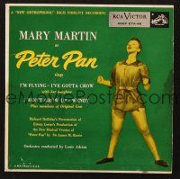 5d134 PETER PAN 45 RPM soundtrack record '55 Mary Martin in title role, classic!