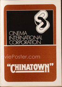 5d345 CHINATOWN German pressbook '74 Jack Nicholson & Faye Dunaway, directed by Roman Polanski!