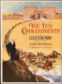 5d216 TEN COMMANDMENTS magazine ad '23 Cecil B. DeMille epic, really cool artwork!