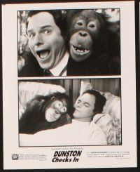 5d727 DUNSTON CHECKS IN presskit '95 Jason Alexander, Faye Dunaway, wacky orangutan!