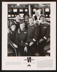 5d948 STAR TREK VI presskit '91 William Shatner, Leonard Nimoy, DeForest Kelley, James Doohan
