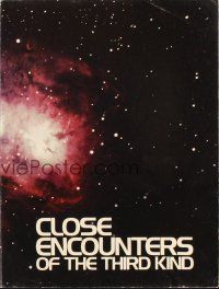 5d262 CLOSE ENCOUNTERS OF THE THIRD KIND red style promo brochure '77 Spielberg sci-fi classic!