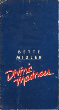 5d267 DIVINE MADNESS promo brochure '80 wacky image of Bette Midler as part of Mt. Rushmore!