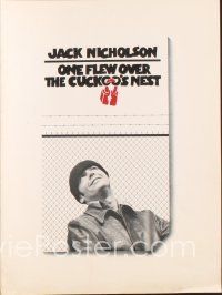 5d292 ONE FLEW OVER THE CUCKOO'S NEST promo brochure '75 Jack Nicholson, Louise Fletcher!