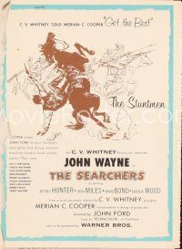 5d300 SEARCHERS promo brochure '56 John Wayne in Monument Valley, John Ford directed!