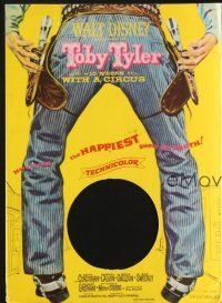 5d397 TOBY TYLER Japanese promo brochure '60 Disney, wacky circus clown, Mister Stubbs w/revolver!