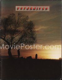 5d310 UNFORGIVEN promo brochure '92 Clint Eastwood, Hackman, Morgan Freeman, Richard Harris!
