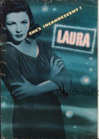 5d234 LAURA trade ad '44 Otto Preminger directed, great images of sexy Gene Tierney!