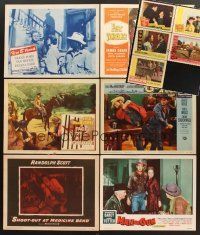 5e015 LOT OF 95 COWBOY WESTERN LOBBY CARDS '40s-70s Glenn Ford, Randolph Scott & many more!