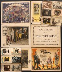 5e016 LOT OF 18 LOBBY CARDS FROM SILENT MOVIES '10s-20s includes some title cards!