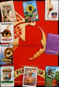 5e032 LOT OF 35 UNFOLDED CARTOON AND FANTASY ONE-SHEETS '90s-00s Benigni's Pinocchio & more!