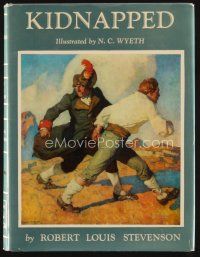 5e166 KIDNAPPED facsimile edition hardcover book '70s Robert Louis Stevenson, art by N.C. Wyeth!