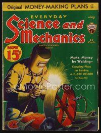 5e135 EVERYDAY SCIENCE & MECHANICS magazine July 1933 complete plans for building an arc welder!