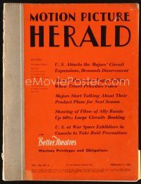 5e054 MOTION PICTURE HERALD exhibitor magazine February 7, 1942 Donald Duck in The New Spirit!