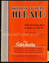 5e057 MOTION PICTURE HERALD exhibitor magazine March 5, 1955 great 2-page ad for East of Eden!