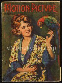 5e130 MOTION PICTURE magazine November 1919 art of Billie Burke with parrot by Leo Sielke Jr.!