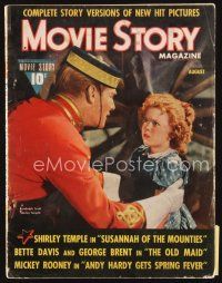 5e091 MOVIE STORY magazine August 1939 Randolph Scott & Shirley Temple in Susannah of the Mounties!