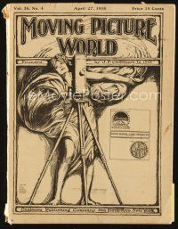 5e046 MOVING PICTURE WORLD exhibitor magazine Apr 27, 1918 Chaplin, Theda Bara, Tarzan of the Apes