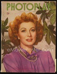 5e104 PHOTOPLAY magazine May 1945 head & shoulders portrait of pretty Greer Garson by Paul Hesse!