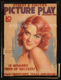 5e073 PICTURE PLAY magazine December 1932 art of beautiful Jeanette MacDonald by Tchetchet!