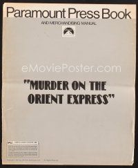 5e369 MURDER ON THE ORIENT EXPRESS pressbook '74 Agatha Christie mystery directed by Sidney Lumet!
