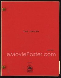 5e227 DRIVER second draft script May 1977 car theft screenplay by director Walter Hill!