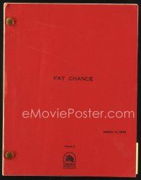 5e241 PEEPER revised draft script March 11, 1974, screenplay by Richter, working title Fat Chance!