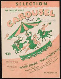 5e260 CAROUSEL stage play sheet music song folio '45 Rodgers and Hammerstein, Broadway!