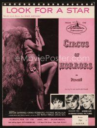 5e263 CIRCUS OF HORRORS sheet music '60 full-length super sexy showgirl, Look For a Star!